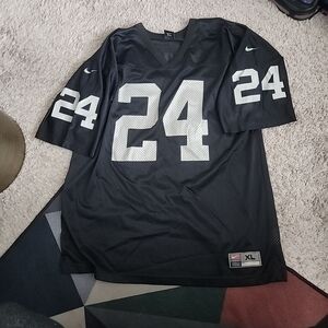 Vintage Nike Black Mesh Charles Woodson Raiders Jersey XL